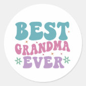 Beste oma Ever Ronde Sticker (Voorkant)