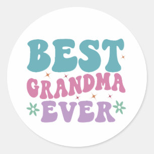 Beste oma Ever Ronde Sticker