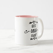 Beste Oma Ever Tweekleurige Koffiemok (Voorkant rechts)