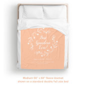 Beste Oma Familie Grootkinderen Peach Sinaasappel  Fleece Deken