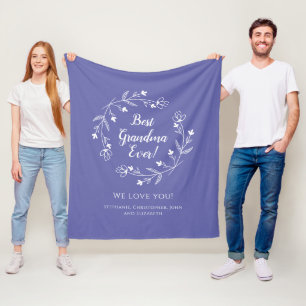Beste oma familie kleinkinderen blauwe chic fleece deken