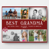 Beste Oma Flower 6 Fotocollage Keepsake Fotoplaat (Voorkant)