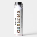 Beste Oma Foto Collage Letter Cutout Verjaardag Waterfles<br><div class="desc">Vier de speciale momenten met je oma met dit oma Fotocollage ontwerp. Dit aanpasbare ontwerp is perfect voor het creëren van een gepersonaliseerd en oprecht cadeau voor Moederdag en verjaardagsviering. Maak een prachtige collage met het woord GRANDMA, met gekoesterde momenten, het creëren van een visuele reis van de kostbare herinneringen...</div>