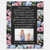 Beste oma | Foto en brief gepersonaliseerd Fleece Deken (Voorkant)