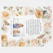 Beste oma | Foto en brief gepersonaliseerd Fleece Deken (Voorkant (Horizontaal))