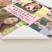 Beste oma Fotocollage Roze Sherpa Deken (3/4)