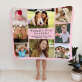 Beste oma Fotocollage Roze Sherpa Deken