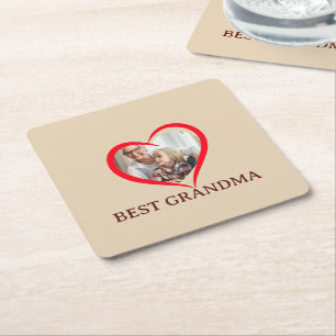 Beste oma gepersonaliseerde foto papier coaster ca kartonnen onderzetters