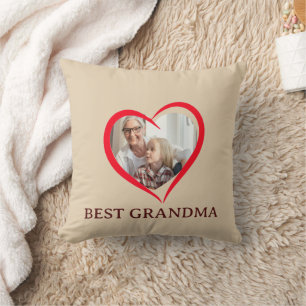 Beste oma gepersonaliseerde throw kussen cadeau