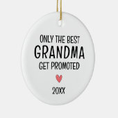 Beste oma gepromoveerd – Persoonlijk jaar Keramisch Ornament (Rechts)