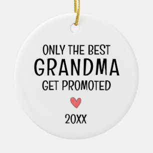 Beste oma gepromoveerd – Persoonlijk jaar Keramisch Ornament