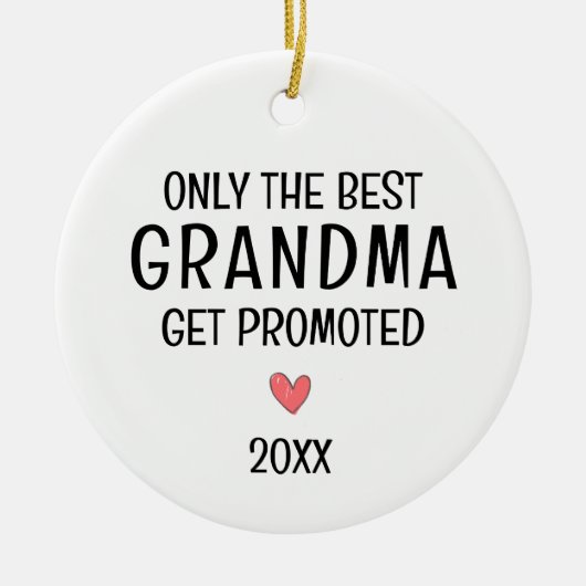 Beste oma gepromoveerd – Persoonlijk jaar Keramisch Ornament (Voorkant)