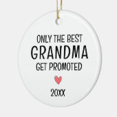 Beste oma gepromoveerd – Persoonlijk jaar Keramisch Ornament (Links)
