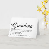 Beste Oma Grootmoeder Definitie Script Kaart (Gele Bloem)