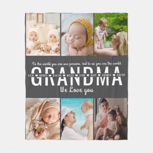 Beste oma - Grootouders Dag 6 foto Fleece Deken (Voorkant)