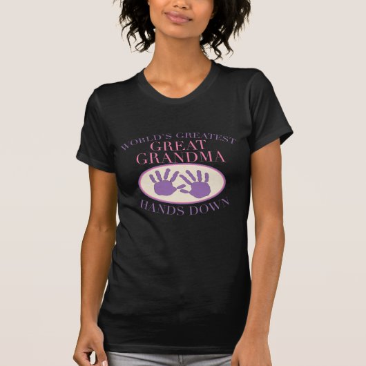 Beste Oma Hands Down T-shirt (Voorkant)