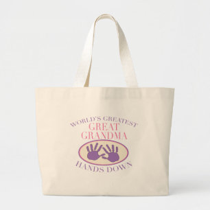 Beste Oma Hands Down T-shirt Grote Tote Bag