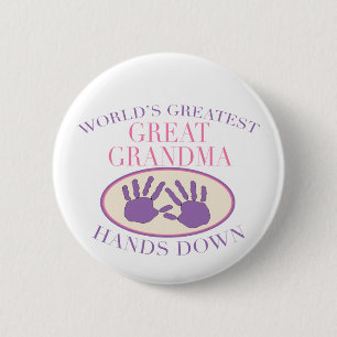 Beste Oma Hands Down T-shirt Ronde Button 5,7 Cm