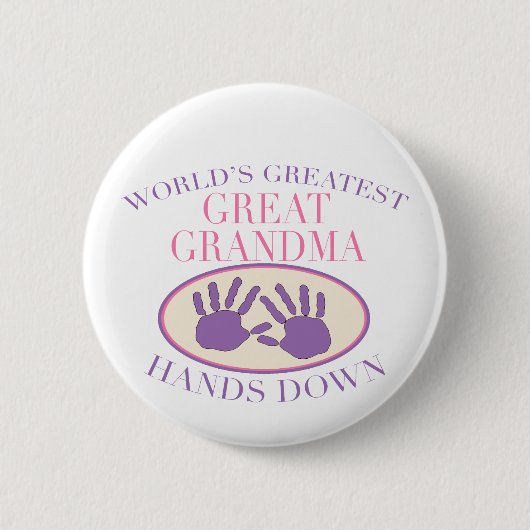 Beste Oma Hands Down T-shirt Ronde Button 5,7 Cm (Voorkant)