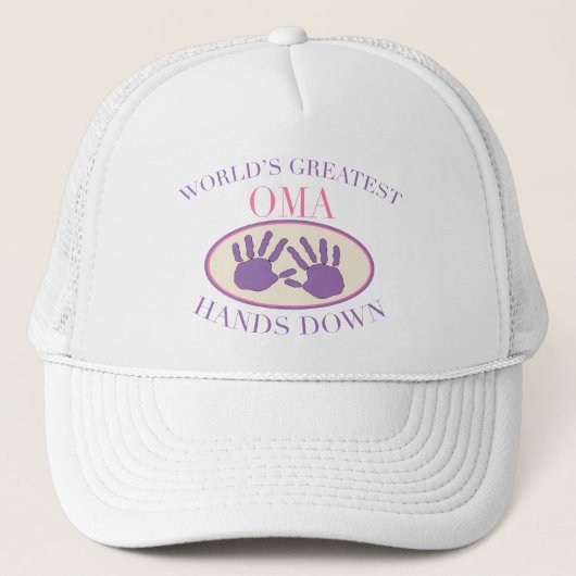 Beste Oma Hands Down T-shirt Trucker Pet (Voorkant)