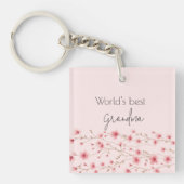 Beste oma in de wereld Bloemen - Sleutelhanger (voorkant)