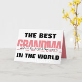 Beste oma in de wereld gepersonaliseerd kaart (Gele Bloem)