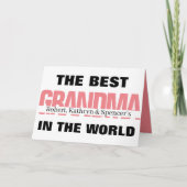 Beste oma in de wereld gepersonaliseerd kaart (Voorkant)