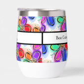 Beste Oma Kleurrijke Artsy Bloemen Liefde NAAM (Rechts)