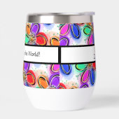 Beste Oma Kleurrijke Artsy Bloemen Liefde NAAM (Links)