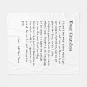 Beste oma Love Letter Typografie Gepersonaliseerd Fleece Deken (Voorkant (Horizontaal))