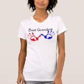 Beste Oma met Handprints T-Shirt (Voorkant)