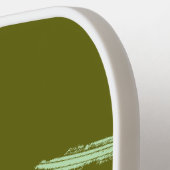 Beste Oma met Monogramed initialen Light Olive Pickleball Paddle (Links Detail)