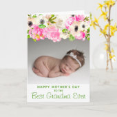 Beste oma| Moederdag| Bloemen Foto Groen Kaart (Gele Bloem)