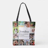 Beste oma, Oma Definitie 12 Foto Collage Tote Bag (Achterkant)