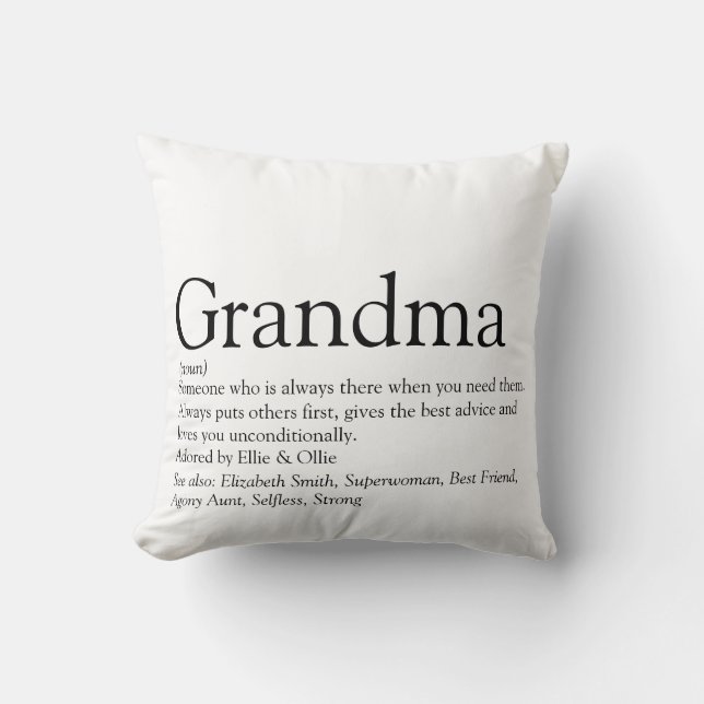 Beste Oma Oma Definitie Foto Kussen (Voorkant)