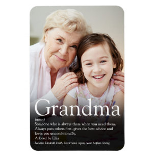 Beste oma, oma definitie foto magneet