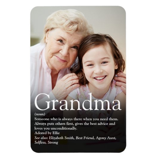 Beste oma, oma definitie foto magneet (Verticaal)