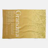 Beste oma, oma-definitie goud glitter theedoek (Horizontaal)