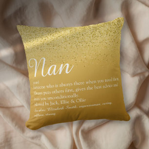 Beste oma, oma definitie script goud kussen