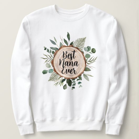 Beste oma Oma ooit Rustisch hout en gebladerte Trui (Design voorkant)