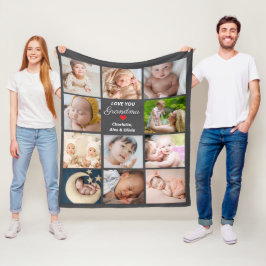 Beste oma ooit 11-foto collage fleece deken