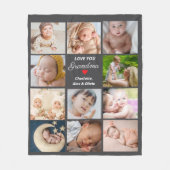 Beste oma ooit 11-foto collage fleece deken (Voorkant)