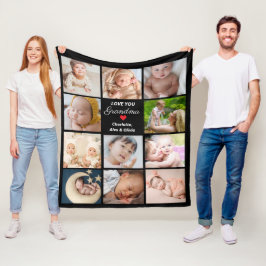 Beste oma ooit 11-foto collage fleece deken