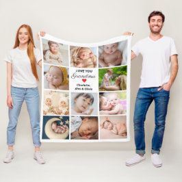 Beste oma ooit 11-foto collage fleece deken