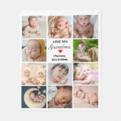 Beste oma ooit 11-foto collage fleece deken (Voorkant)