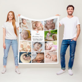 Beste oma ooit 11-foto collage fleece deken