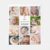 Beste oma ooit 11-foto collage fleece deken (Voorkant)