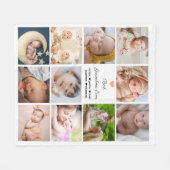 Beste oma ooit 11-foto collage fleece deken (Voorkant (Horizontaal))
