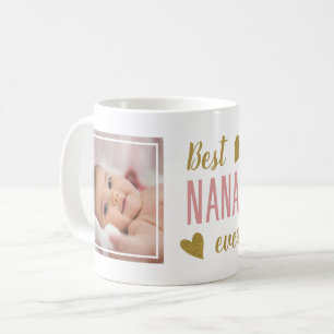Beste oma ooit 2 foto roze en gouden aandenken koffiemok
