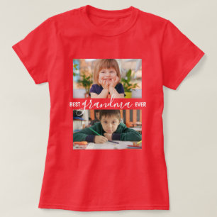 Beste oma ooit 2 fotocollage gepersonaliseerd t-shirt
